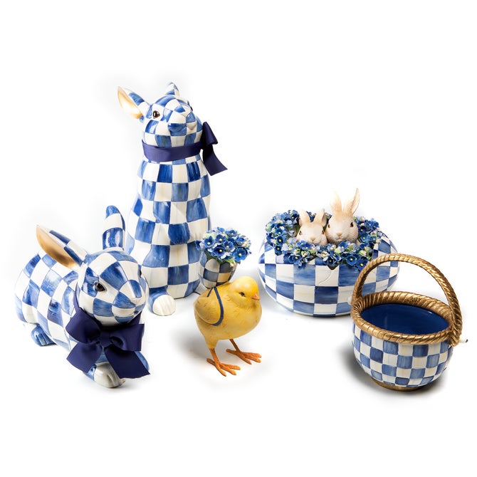 MacKenzie-Childs | Royal Check Resting Bunny