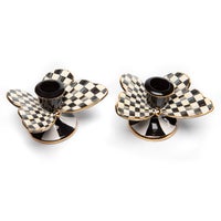 Courtly Check Butterfly Candle Holders, Set of 2