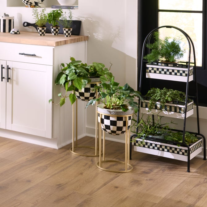Courtly Check Tall Plant Stand image number 1