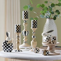 Courtly Pillar Candle Holders, Set of 3