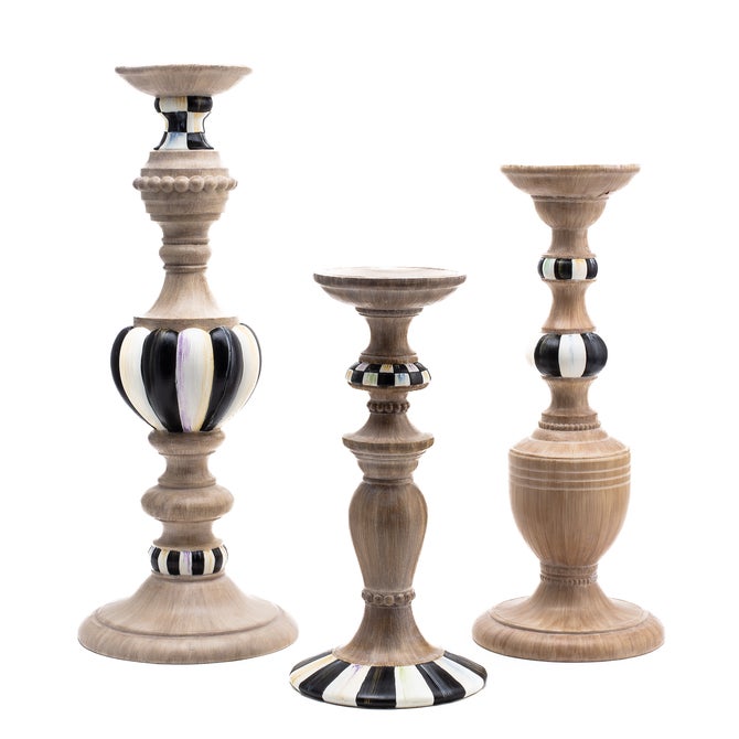 Courtly Pillar Candle Holders, Set of 3 image number 0