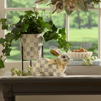 Sterling Check Resting Bunny