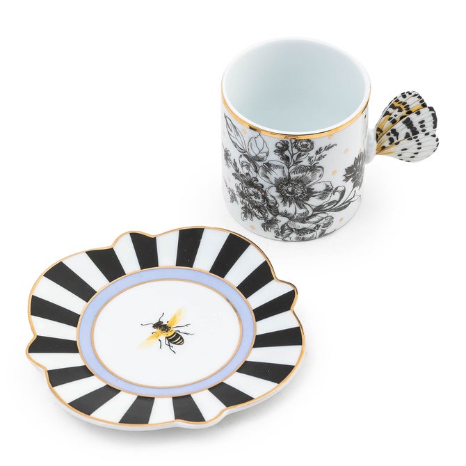 Butterfly Toile Mug & Saucer Set image number 2