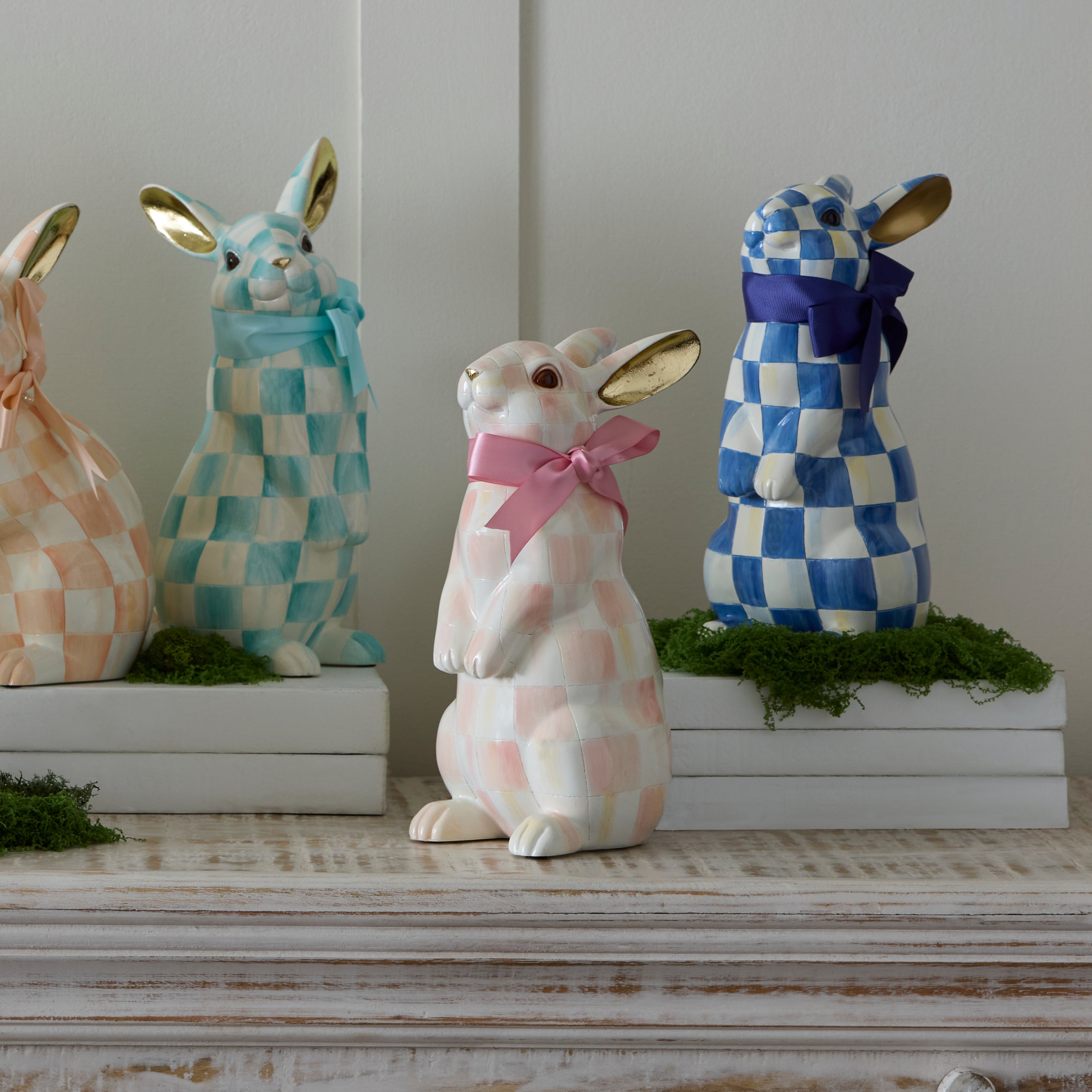 MacKenzie-Childs | Rosy Check Standing Bunny