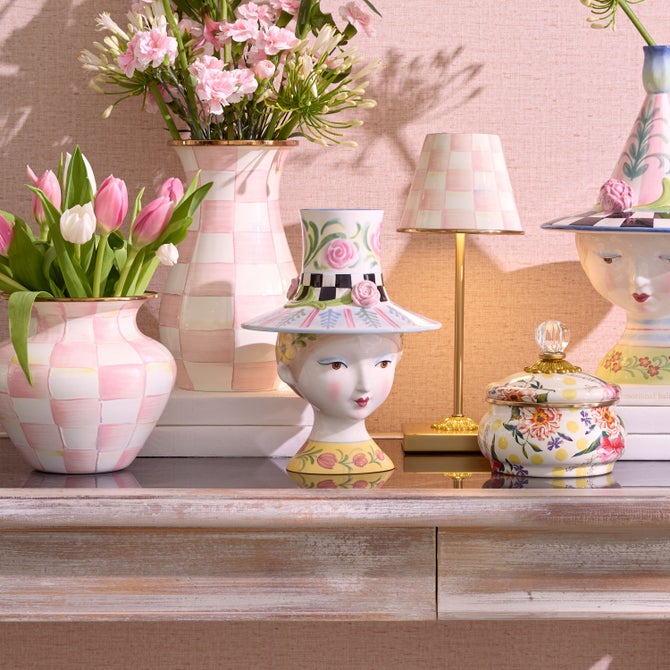 Rosy Meadow Lady Rose Lidded Vase image number 1