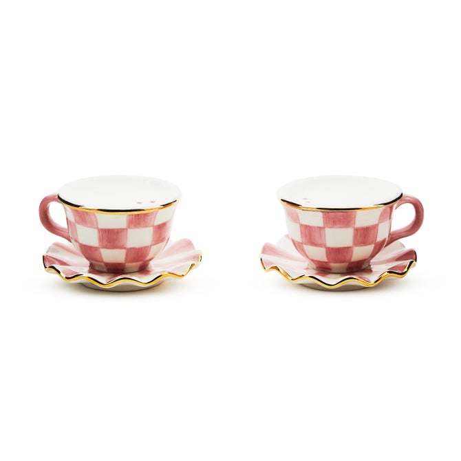 Rosy Check Teacup Salt & Pepper Set image number 0