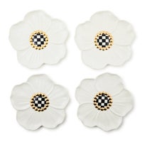 White Rabbit Ceramic Dessert Plates, Set of 4