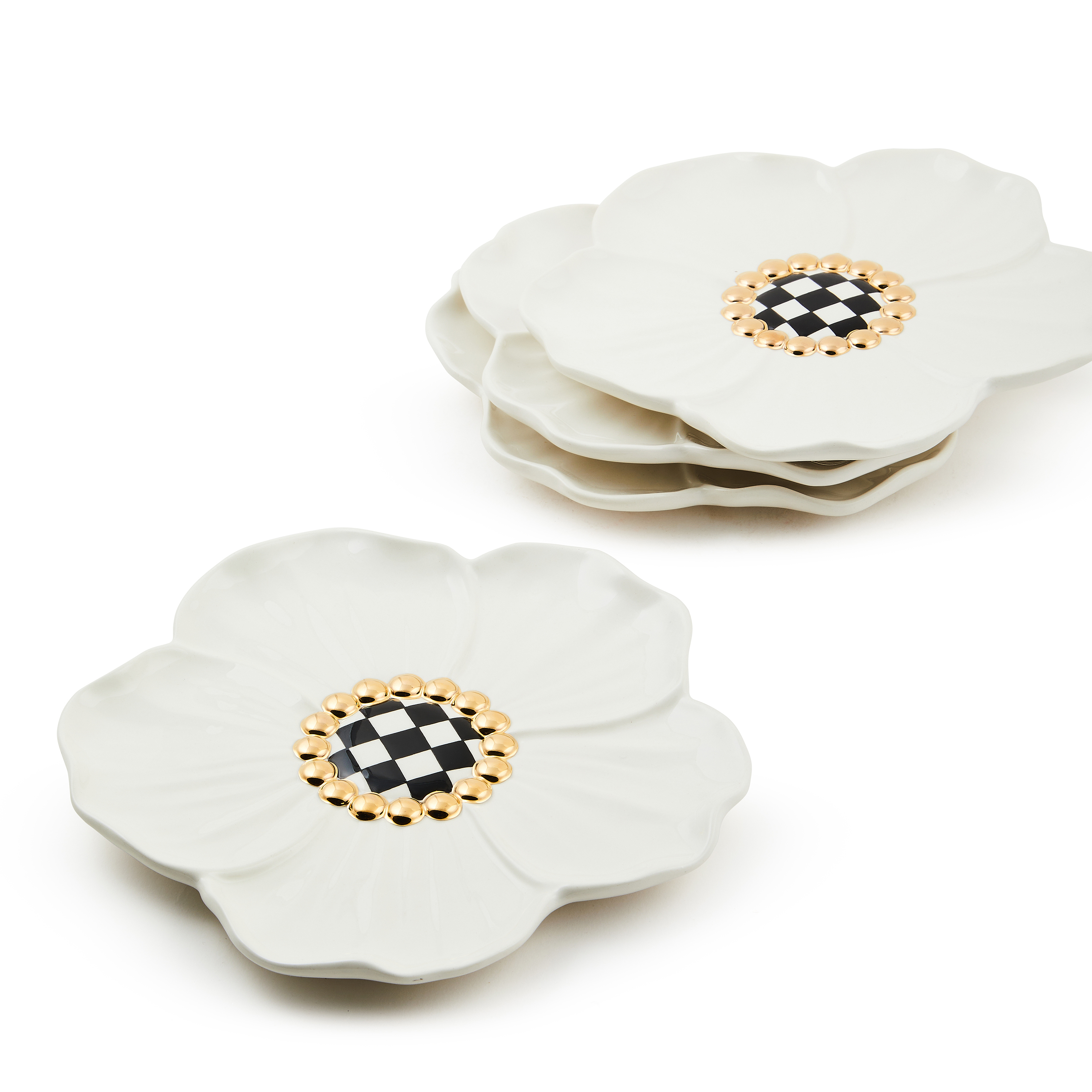 MacKenzie-Childs White Rabbit Dessert Plates - Thumbnail 2