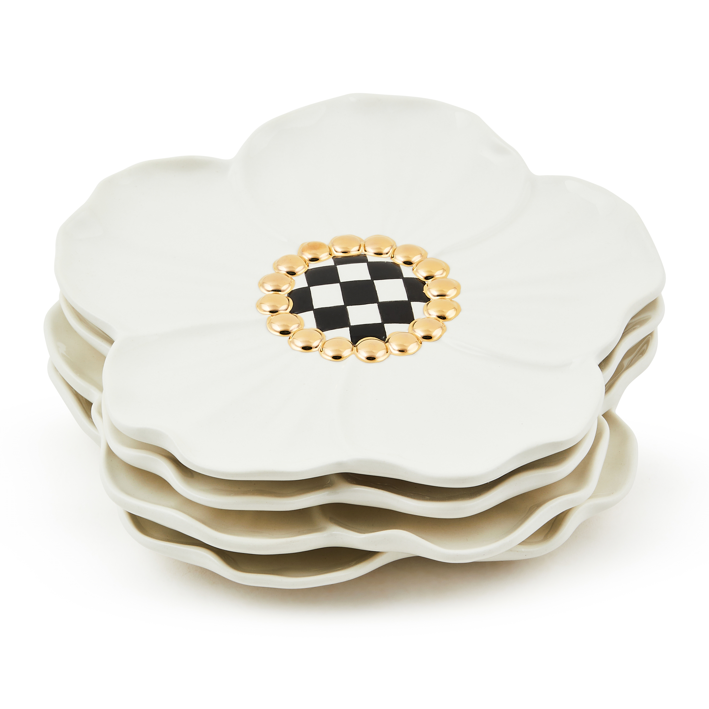 MacKenzie-Childs White Rabbit Dessert Plates - Thumbnail 4