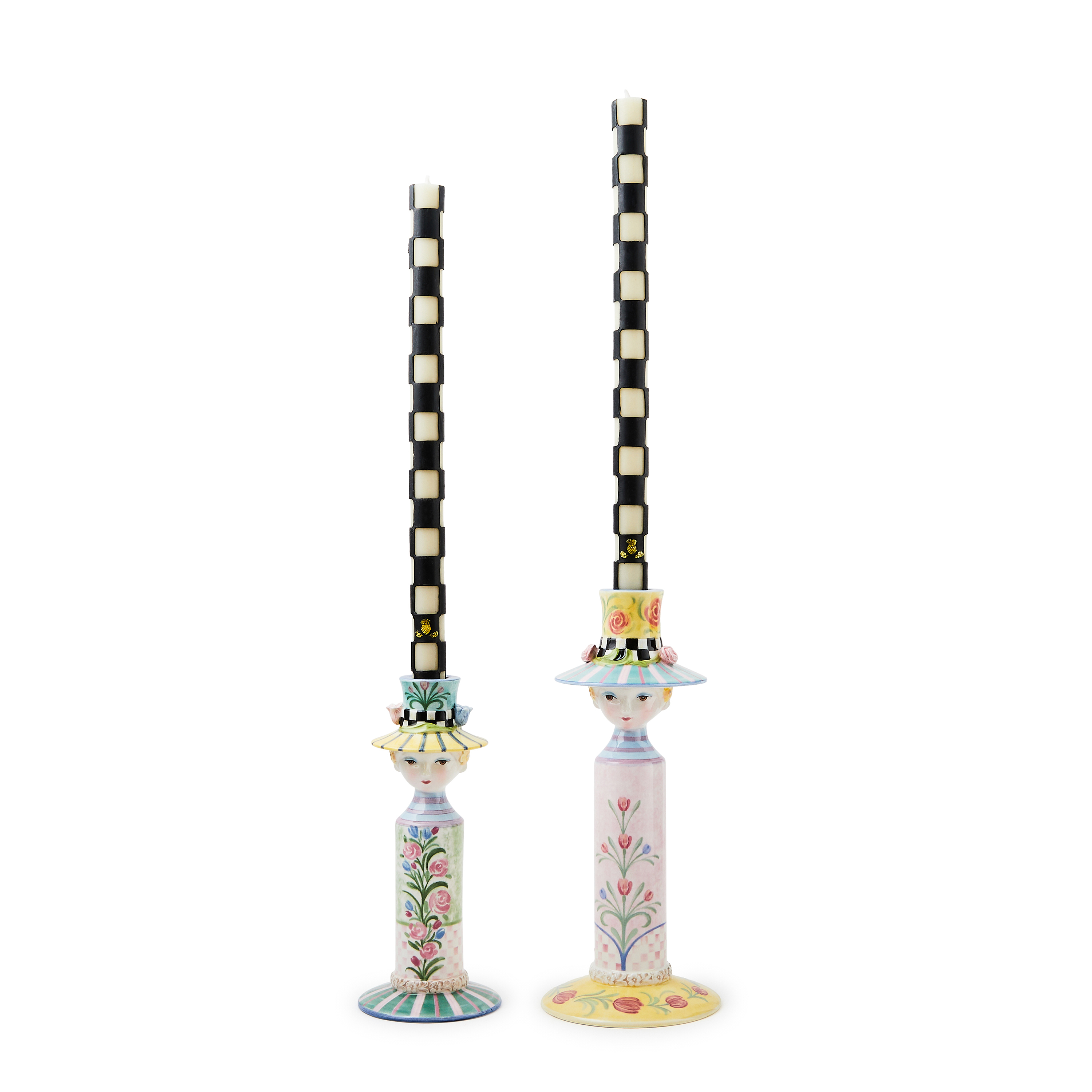 MacKenzie-Childs Rosy Meadow Candle Holders