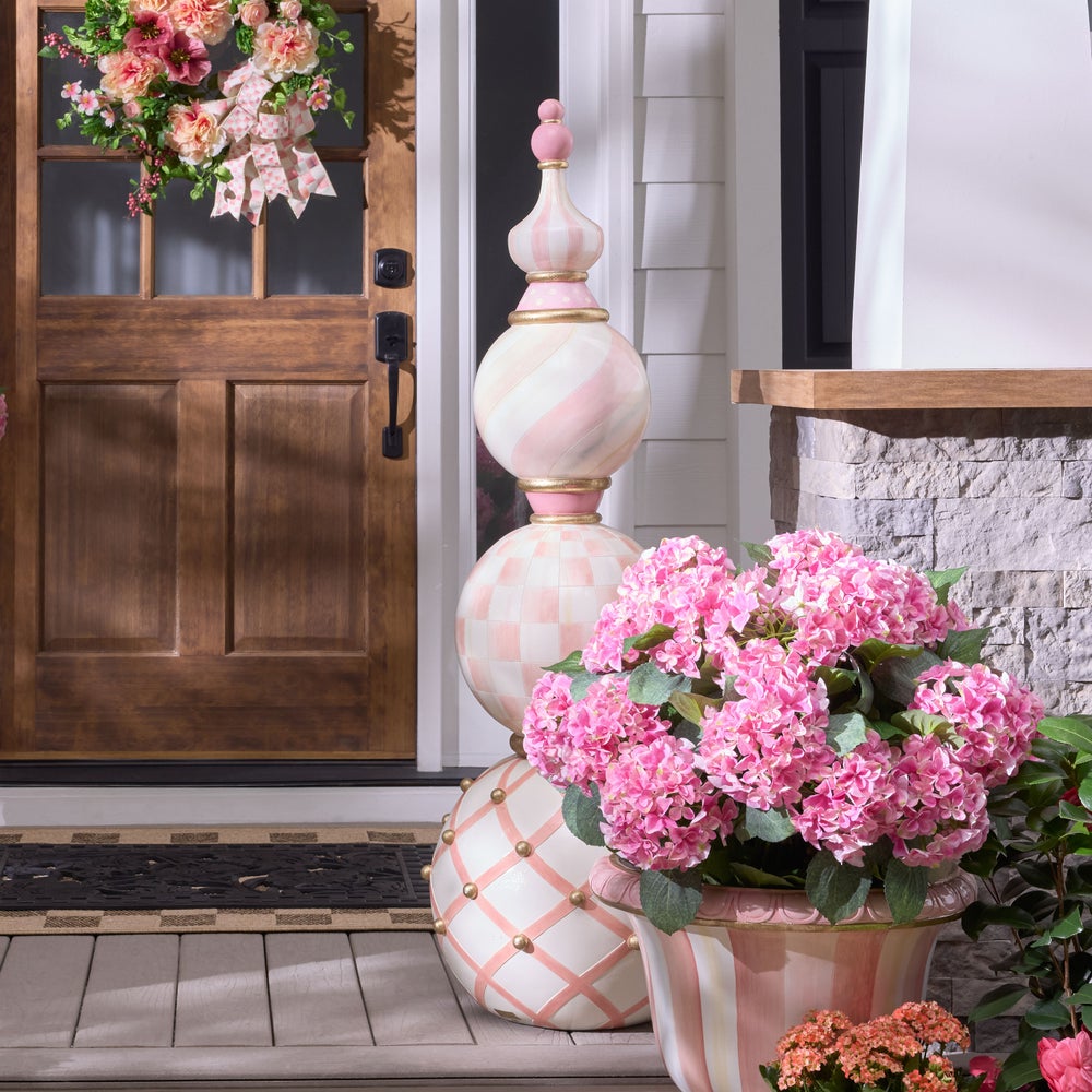 MacKenzie-Childs | Rosy Check Trophy Topiary