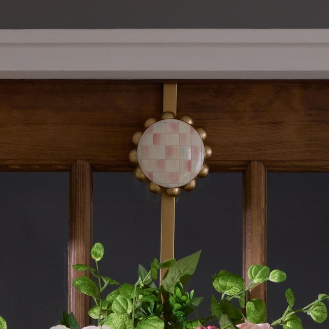 Rosy Check Wreath Hanger image number 1