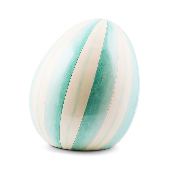 Aqua Stripe Medium Egg image number 0