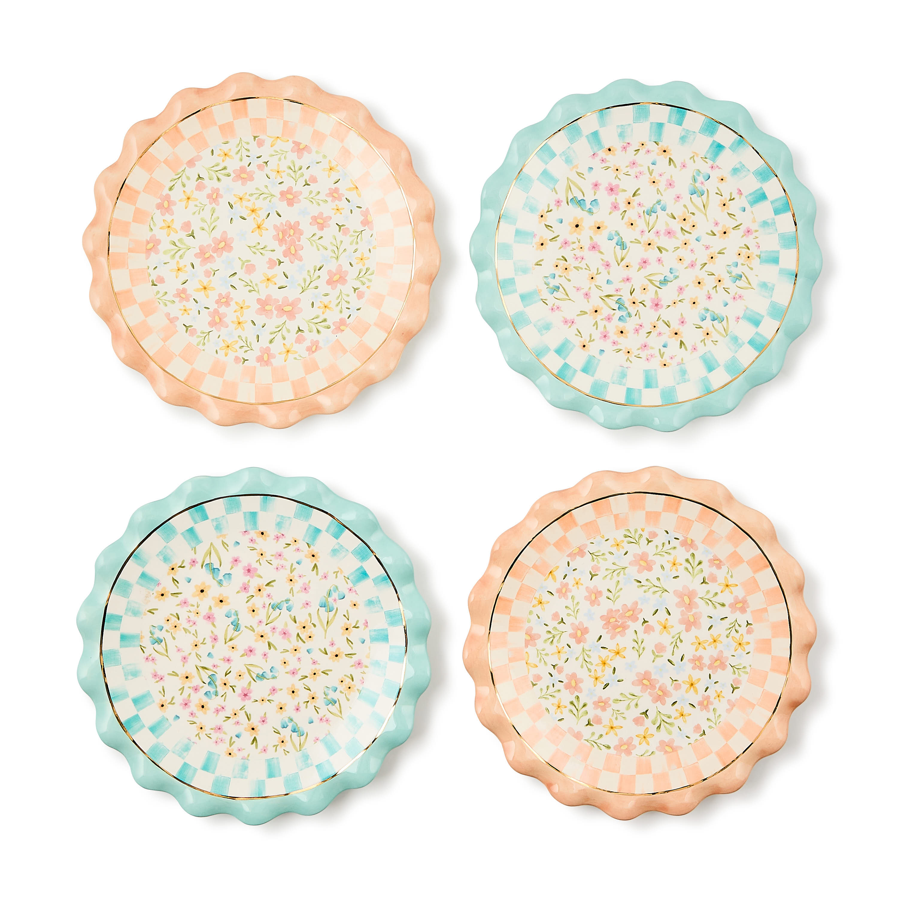 MacKenzie-Childs Posie Patch Dessert Plates - Thumbnail 2