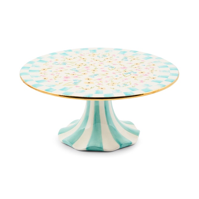 Posie Patch Small Ceramic Pedestal Platter image number 0