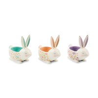 Posie Patch Ceramic Rabbit Candy Dishes, Set of 3