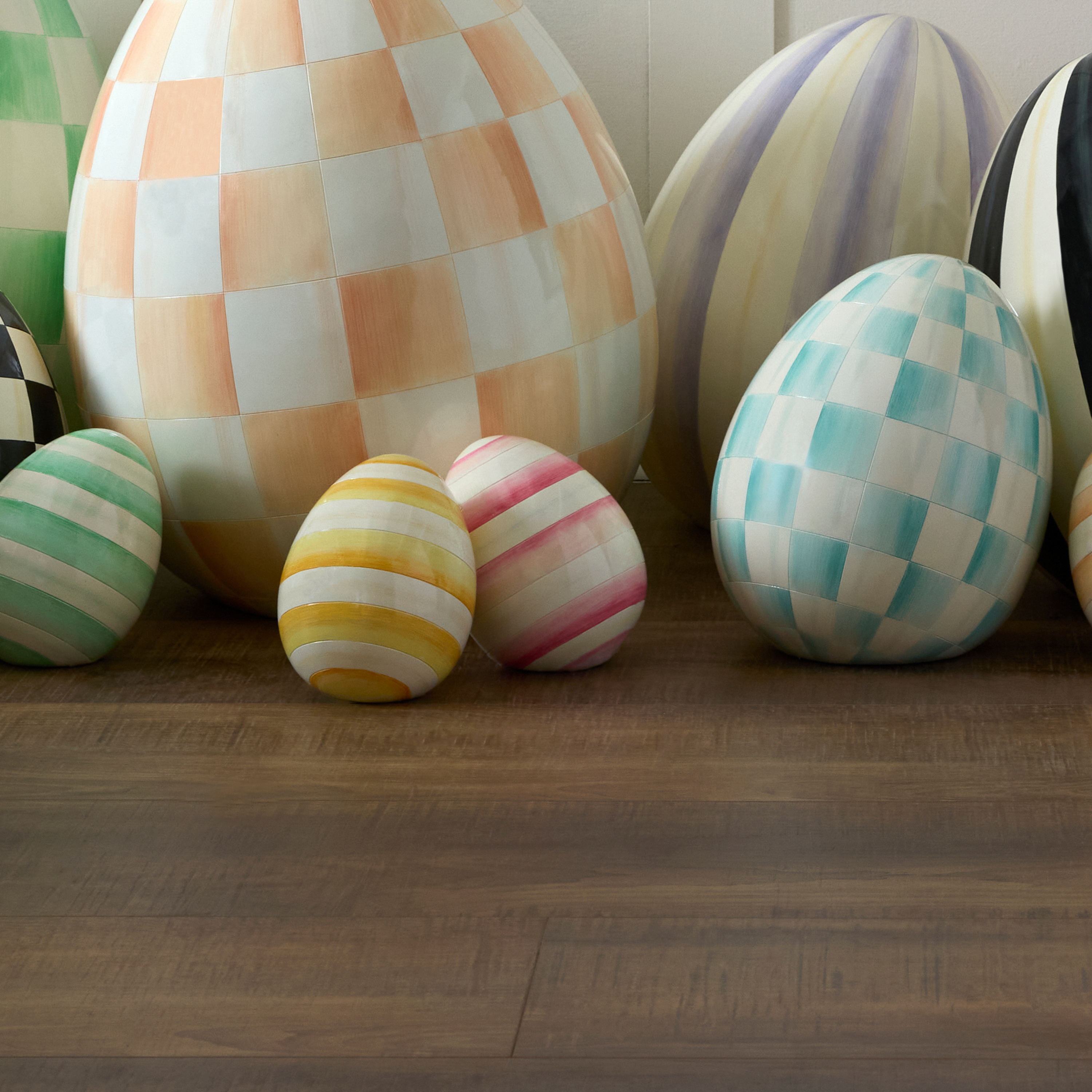 MacKenzie-Childs | Bubblegum Stripe Mini Egg