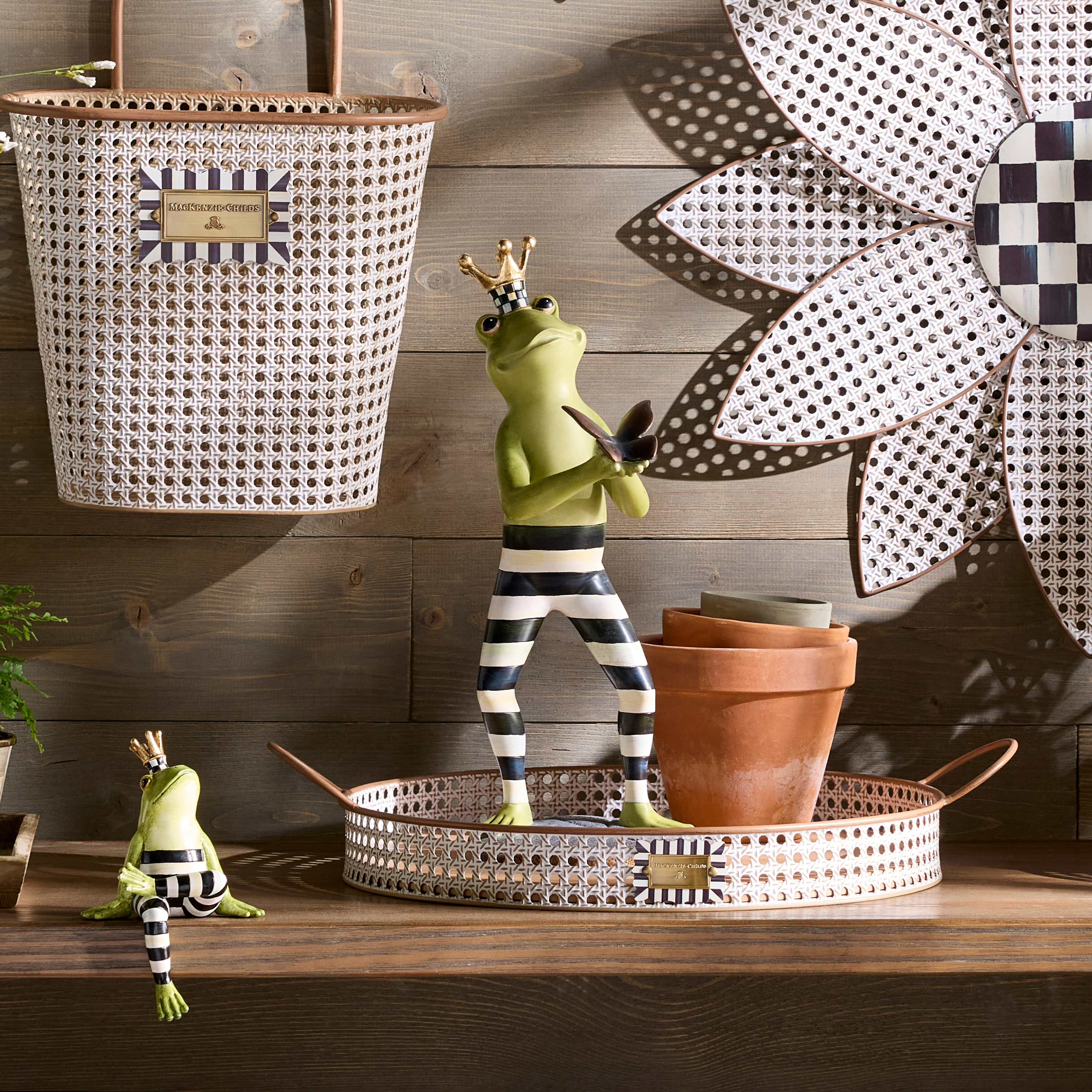 MacKenzie-Childs | Courtly Fergal the Frog with Butterfly Decor