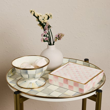 Rosy Check Cocktail Napkin Holder
