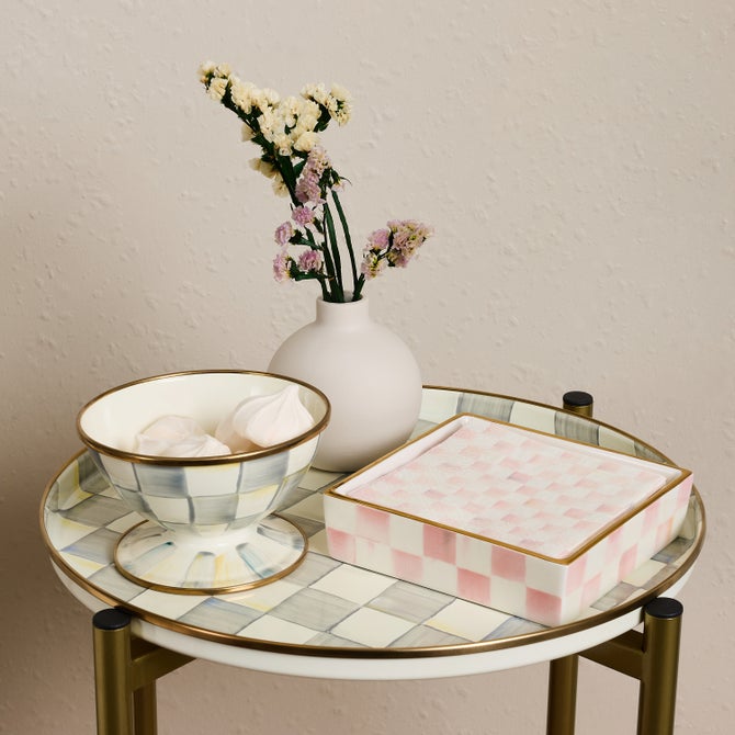 Rosy Check Cocktail Napkin Holder image number 1