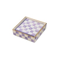 Violet Check Cocktail Napkin Holder