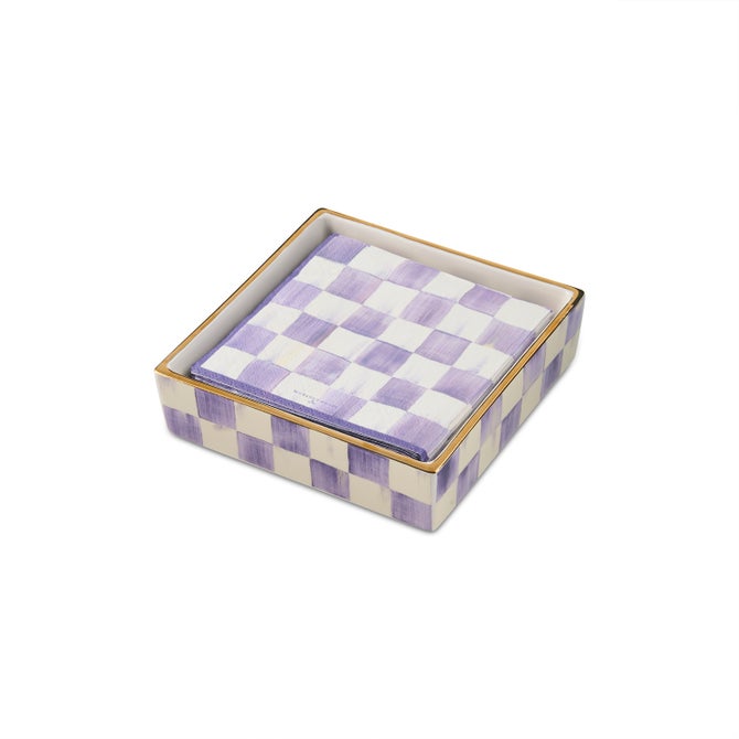 Violet Check Cocktail Napkin Holder image number 2