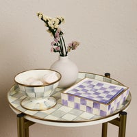 Violet Check Cocktail Napkin Holder