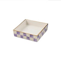 Violet Check Cocktail Napkin Holder