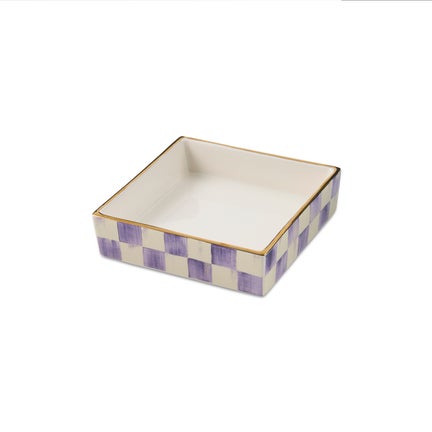 Violet Check Cocktail Napkin Holder