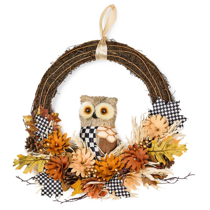 Autumnology Owl 16" Wreath image number 0