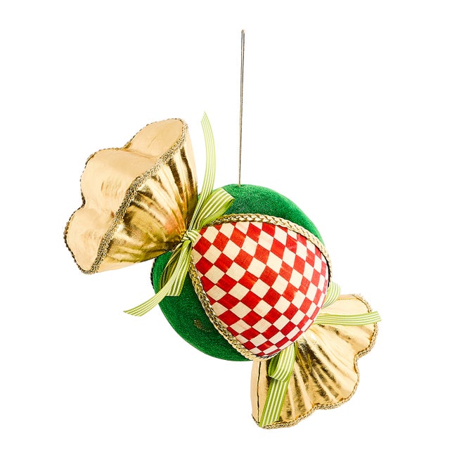 Check It Out Red Check Candy Fabric Ornament image number 0