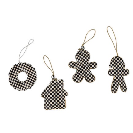 Gingerbread Beaded Ornaments, Set of 4