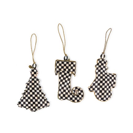 Cozy Holiday Beaded Ornaments, Set of 3