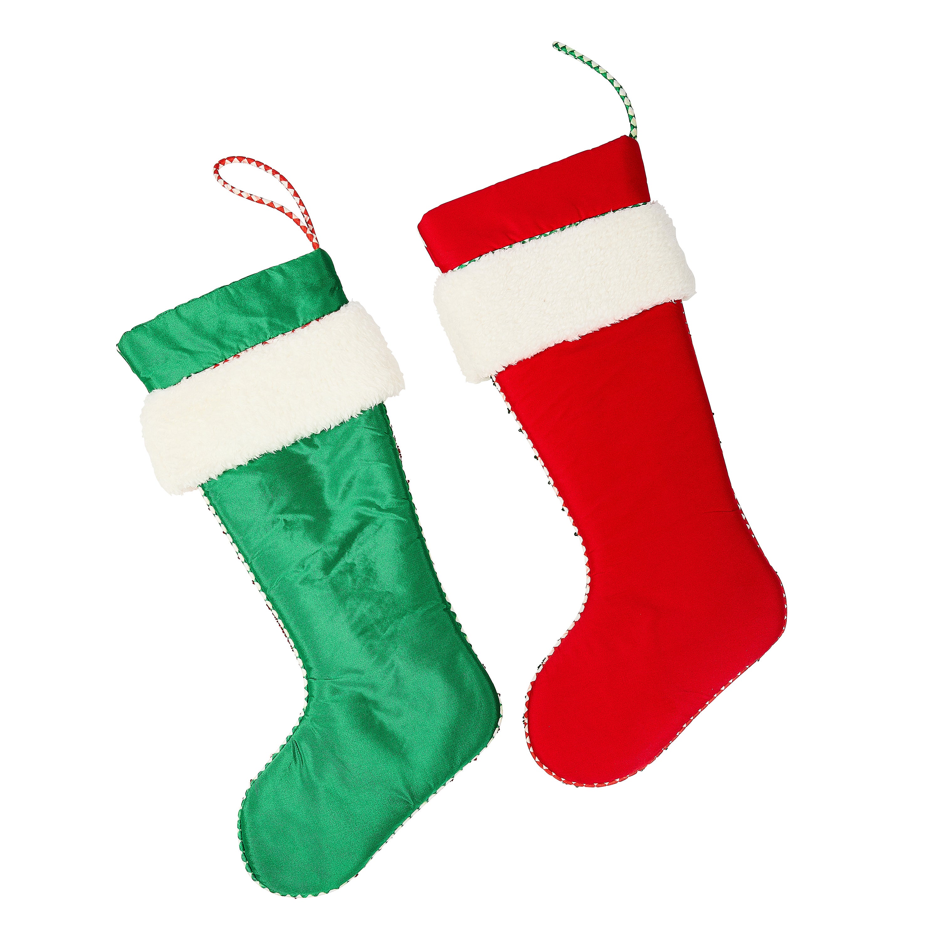 MacKenzie-Childs | Check it Out Red & Green Stockings Set of 2