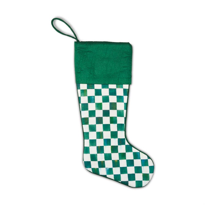Emerald Check Stocking image number 0