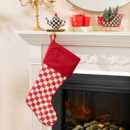 Cherry Check Stocking