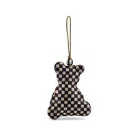 Courtly Check Bear Beaded Ornament