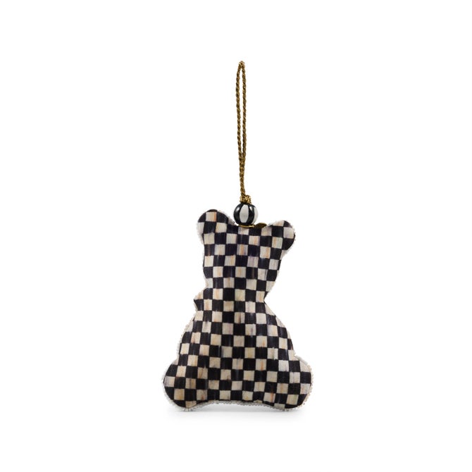 Mocha Check Bear Beaded Ornament image number 2