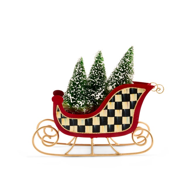 Merry Christmas Tin Sleigh with Trees image number 2