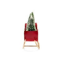 Merry Christmas Tin Sleigh with Trees