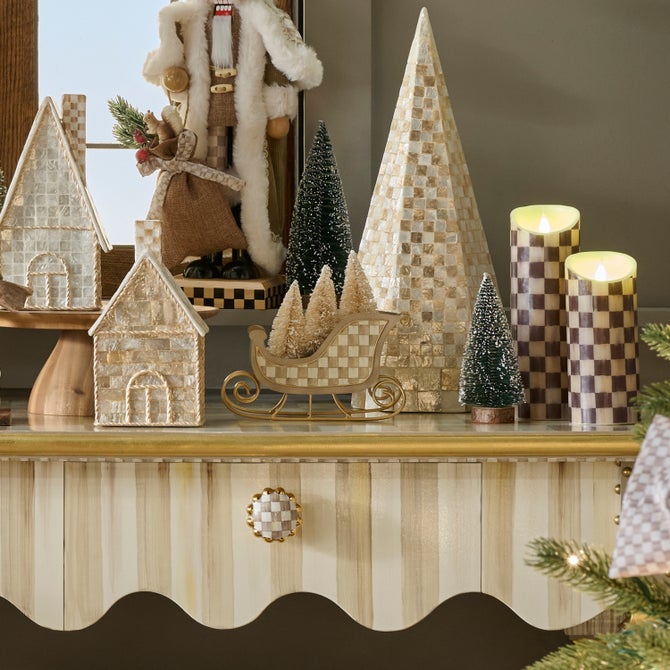Natural Noel Tin Sleigh with Trees image number 4
