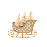 Natural Noel Tin Sleigh with Trees