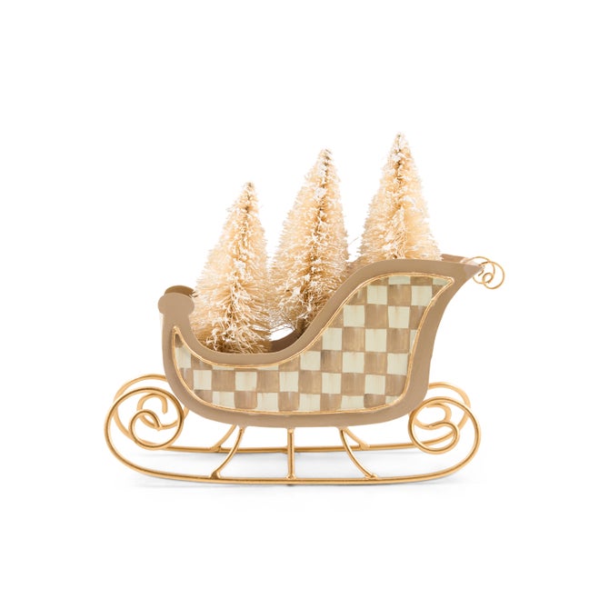 Natural Noel Tin Sleigh with Trees image number 2