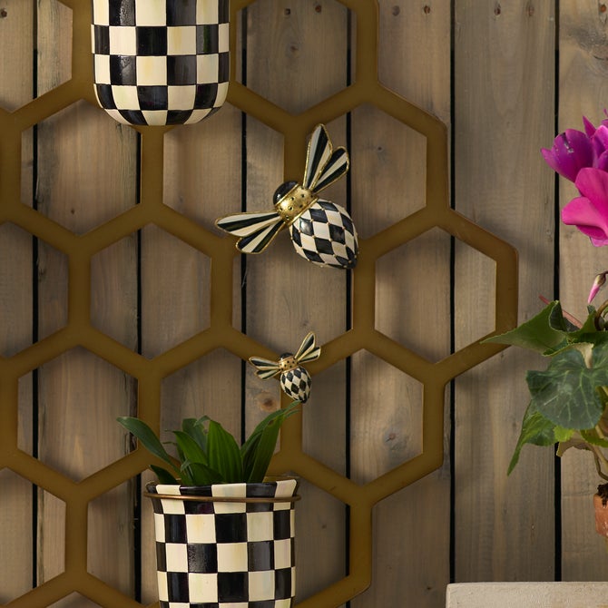 Courtly Check Bee Magnets, Set of 2 image number 1