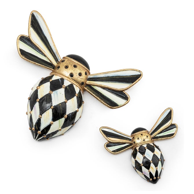 Courtly Check Bee Magnets, Set of 2 image number 0