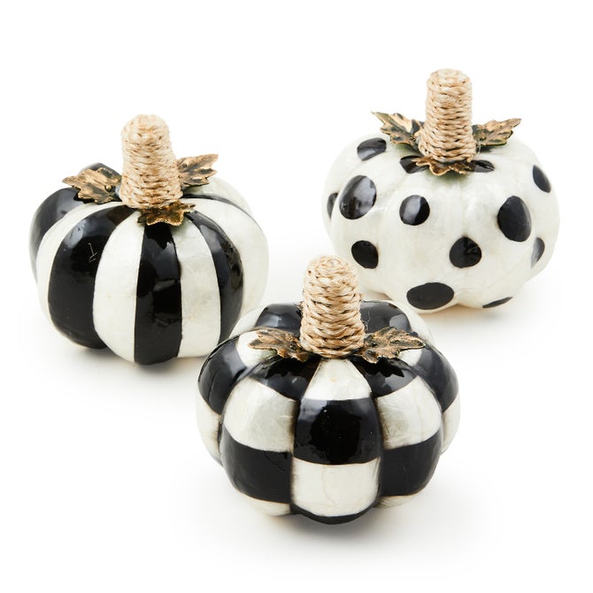 Courtly Capiz Pumpkins, Set of 3 image number 0