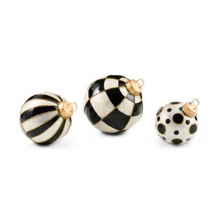 Courtly Capiz Tabletop Ornament Balls, Set of 3