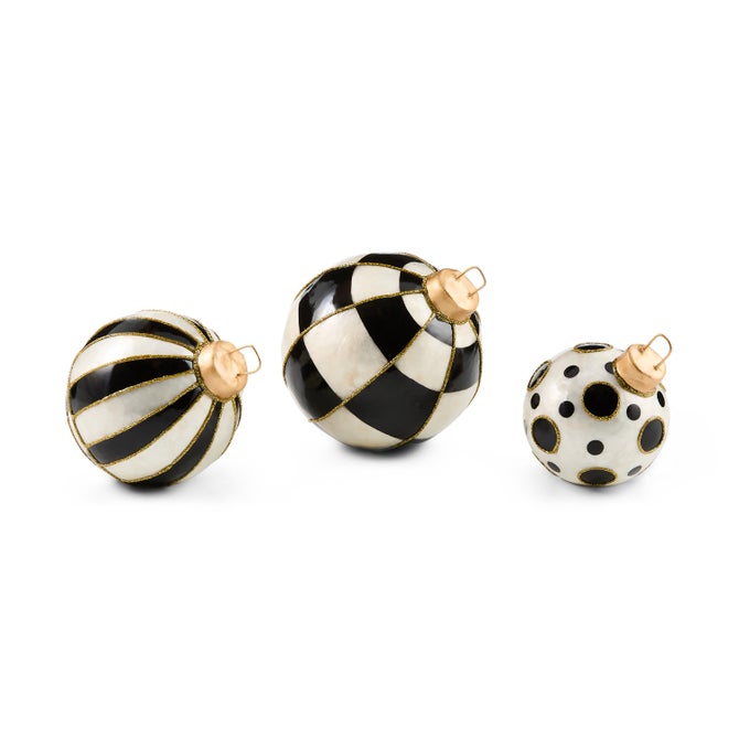 Courtly Capiz Tabletop Ornament Balls, Set of 3 image number 0