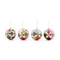 Confetti Capiz Circus Ball Ornaments, Set of 4