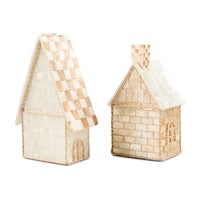 Natural Noel Capiz Houses, Set of 2
